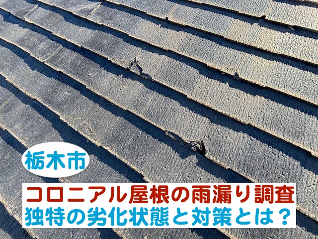 栃木市　コロニアルネオ屋根の雨漏り相談｜独特の劣化状態と対策とは？