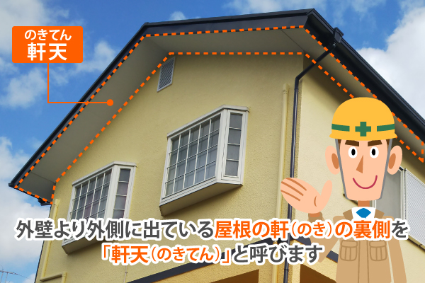 軒天の説明イラスト