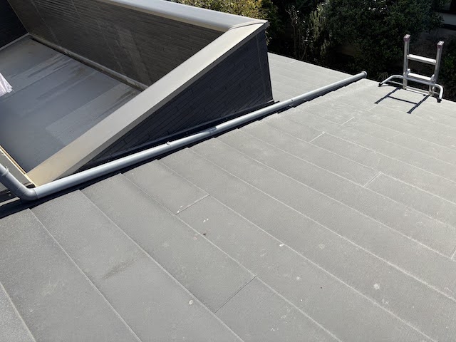 小山市　強風で破損した雨樋修理　施工後の写真