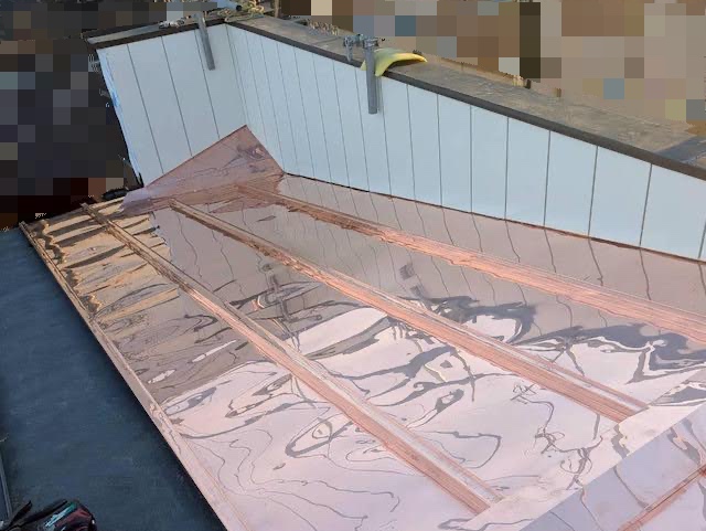 結城市　銅板屋根部分葺き替え・内壁張り替え　施工後の写真