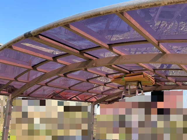 野木町　カーポートパネル張り替え　施工後の写真
