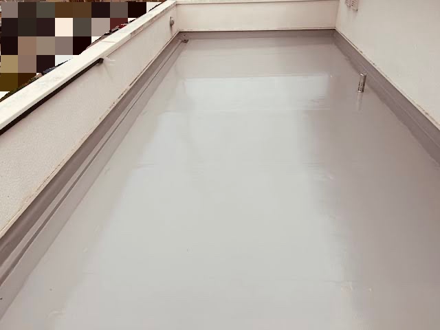 古河市　絶縁工法によるウレタン塗膜防水　施工後の写真