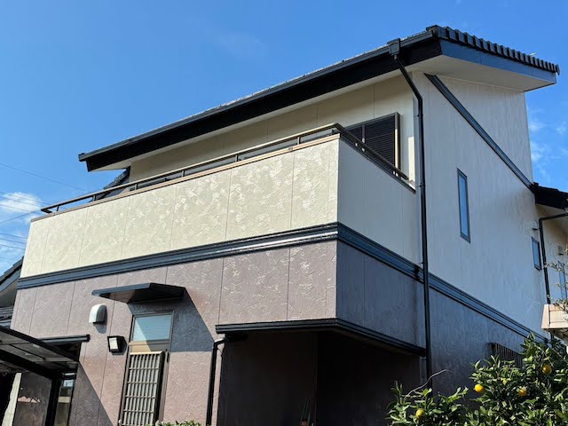 真岡市　外壁塗装と付帯部塗装　施工後の写真