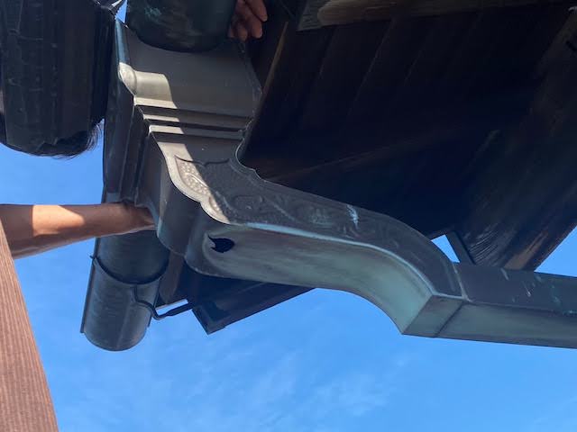 小山市　銅製アンコー集水器の穴補修　施工前の写真