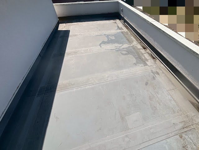 古河市　絶縁工法によるウレタン塗膜防水　施工前の写真
