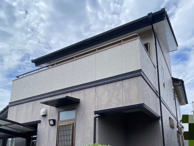 真岡市　外壁塗装と付帯部塗装　施工前の写真