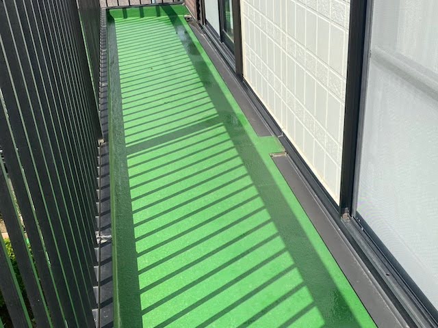 下野市　ベランダウレタン防水　施工前の写真