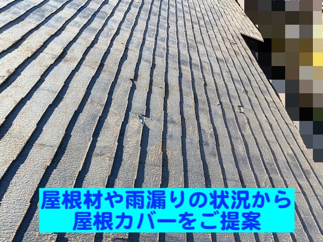 栃木市　コロニアルネオ屋根の雨漏り相談　現場調査の写真