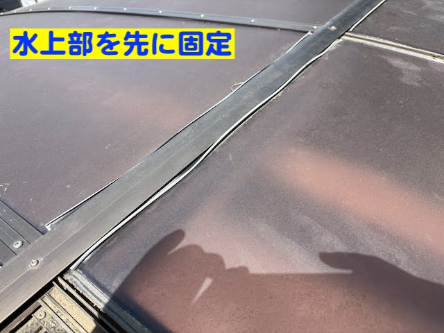 下野市　カーポートのパネルズレ調整・再設置　水上部復旧後の写真