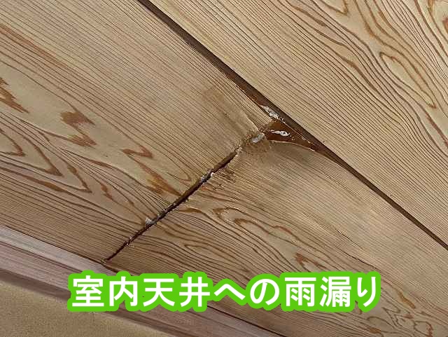 下野市　雨漏り調査で瓦を捲ると杉皮に穴！谷板金は錆びて谷漆喰も崩落