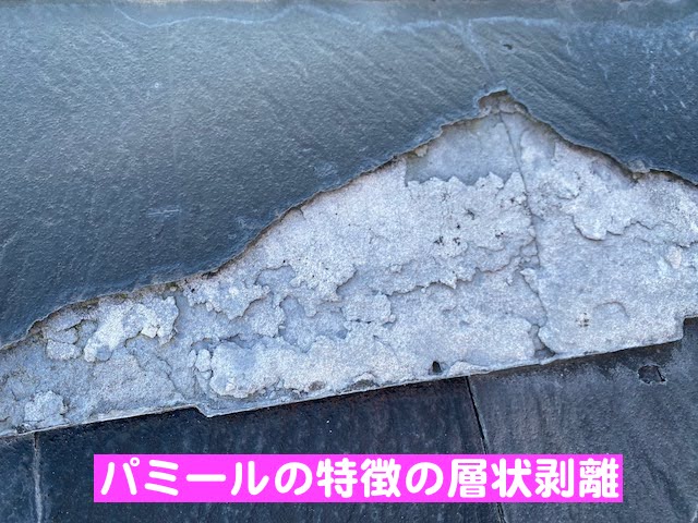 真岡市　太陽光付き屋根のカバー工事相談　パミールの劣化状態の写真