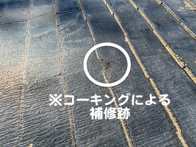 栃木市　コロニアルネオ屋根の雨漏り相談　破損した屋根材の写真