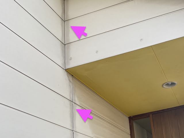 野木町　お住まいのリフォーム調査　外壁の汚れの写真