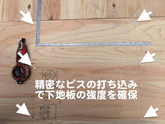 結城市　雨漏り改善のための屋根工事　構造用合板固定作業の写真