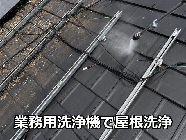 業務用洗浄機でフンと汚れを洗浄