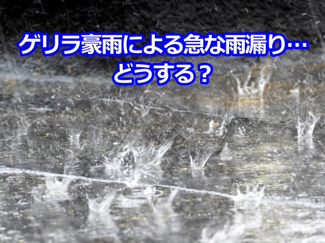 小山市 ゲリラ豪雨で雨漏りした際は慌てずに順をおった対策を