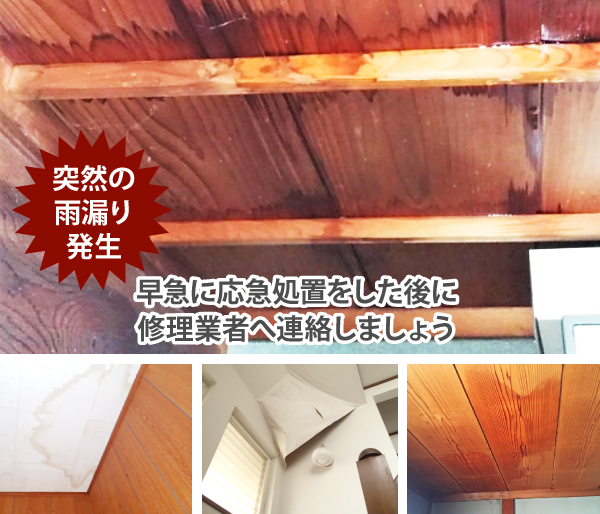 もしも雨漏りが起こってしまったら