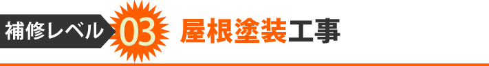 補修レベル03、屋根塗装工事